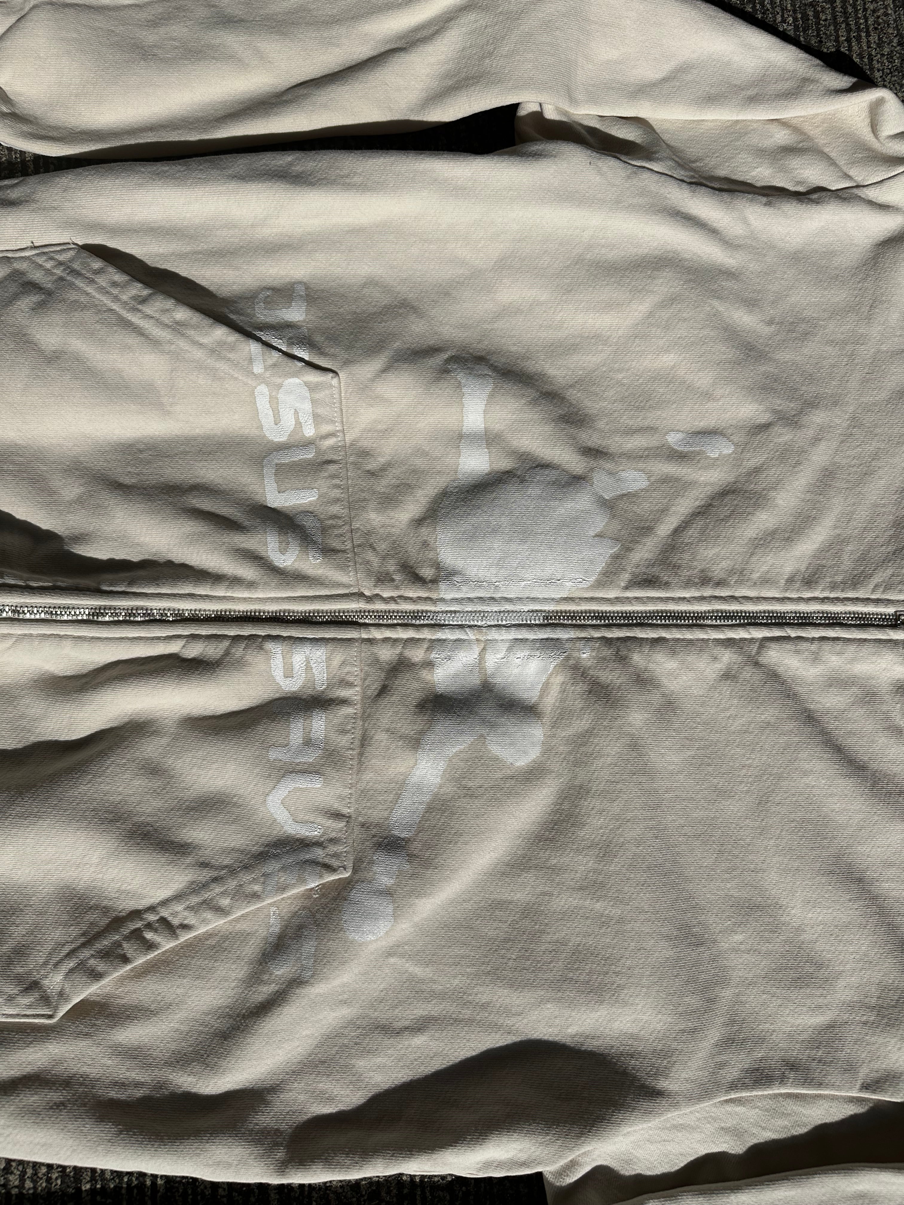 Cream Zip-Up Hoodie
