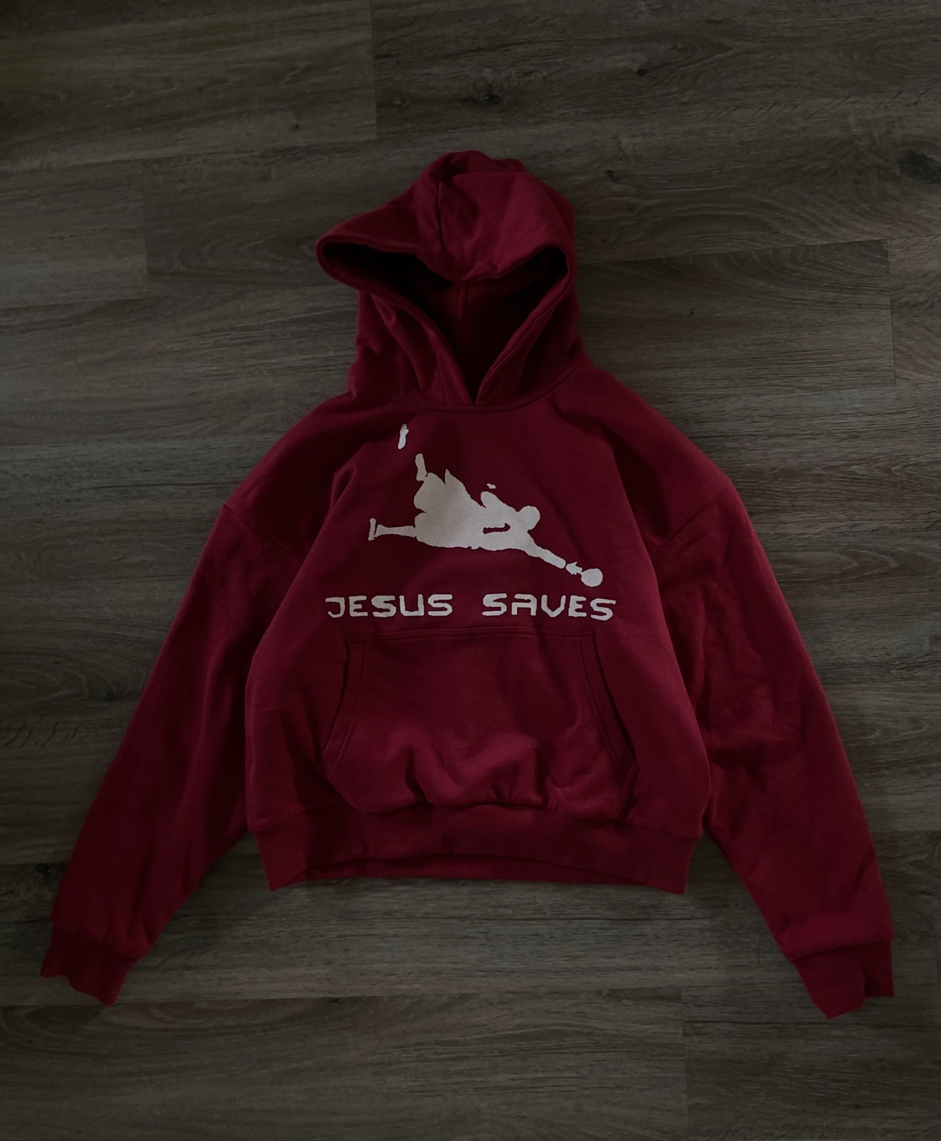 Red Jesus Saves Hoodie