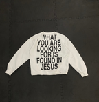 White Cropped Crewneck