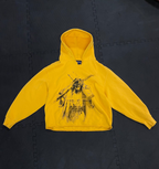 Yellow Cropped Hoodie