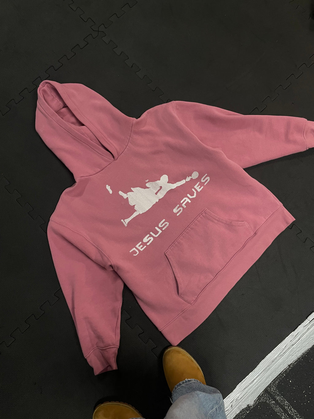 Pink Cropped Hoodie